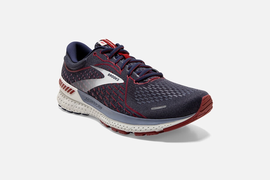 Brooks Adrenaline Gts 21 Road Loopschoenen Heren - Zwart/Zilver - 308645WRZ